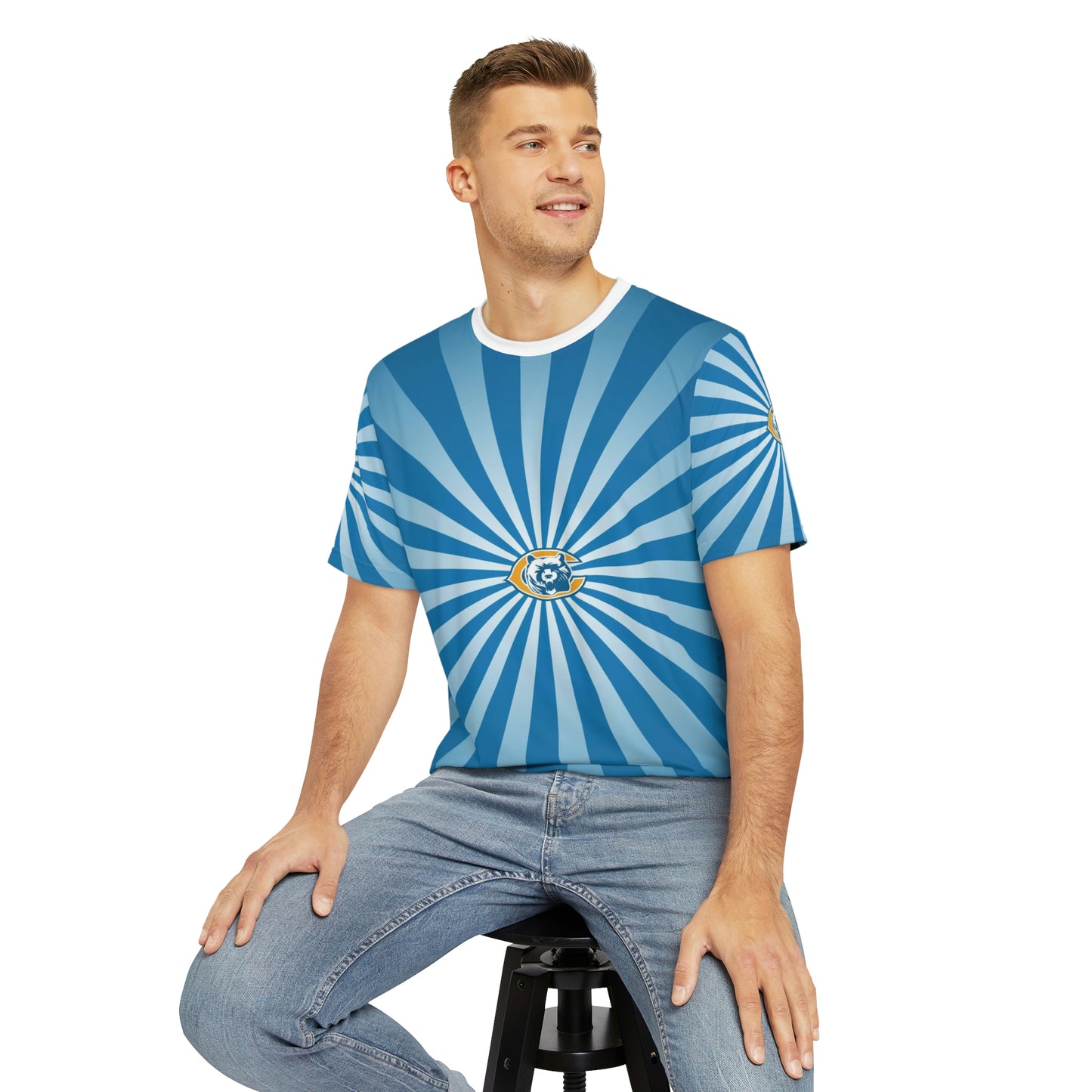 Geotrott Nfl Detroit Lions Men'S Polyester All Over Print Tee T-Shirt