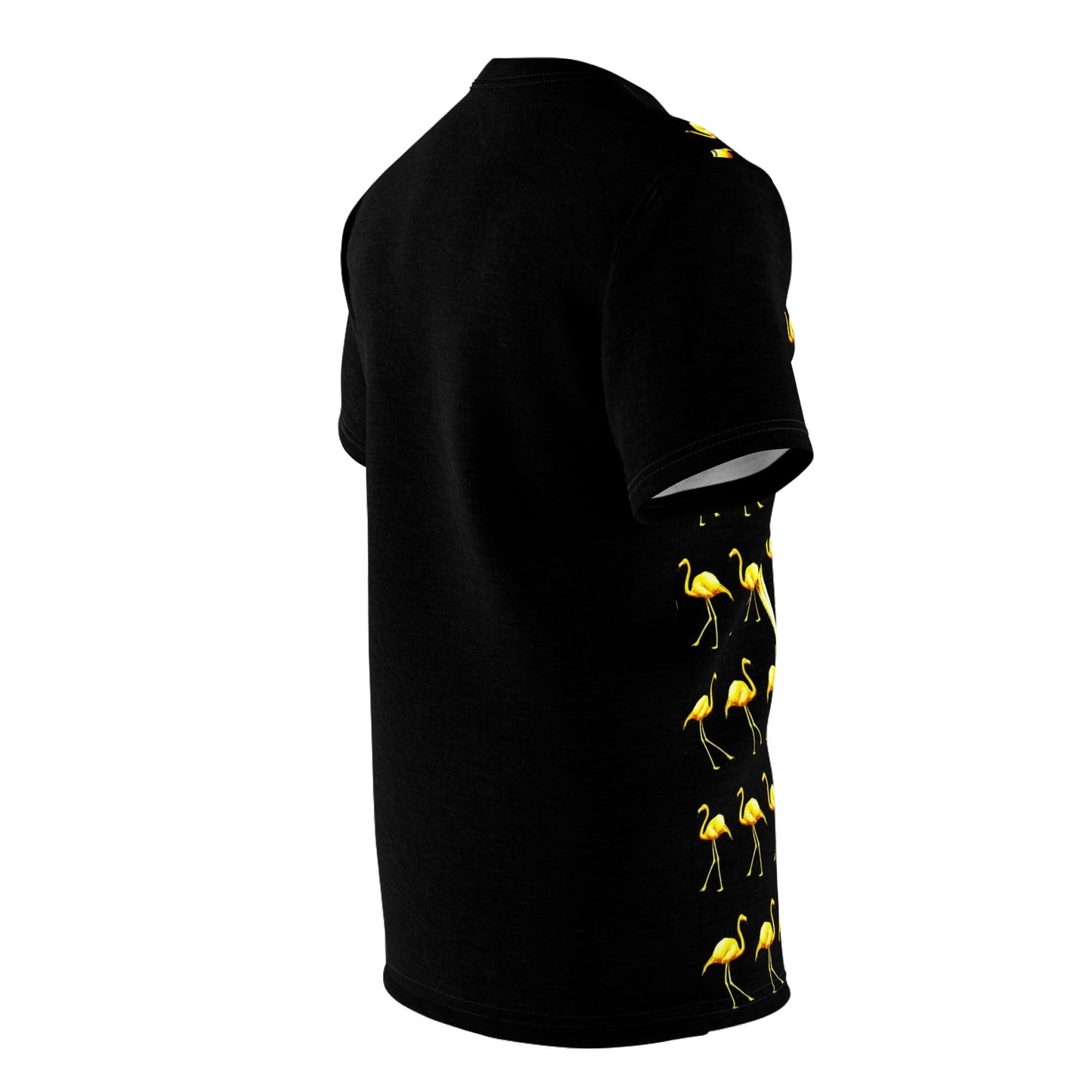 Geotrott Yellow Flamingos Birds Kissing Art Unisex Aop Cut & Sew Tee