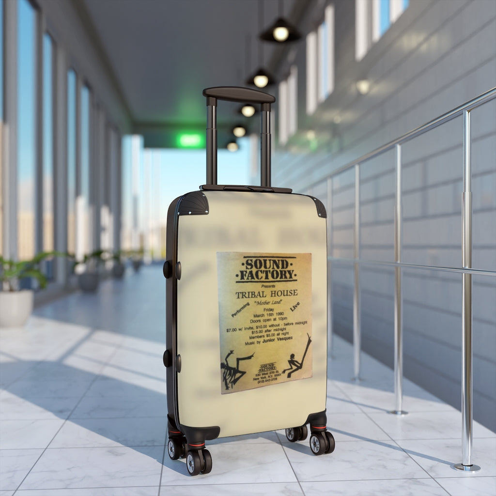 Getrott Club Sound Factory 1990 NYC Tribal House Mother Land Dj Junior Vasquez Cabin Suitcase Extended Storage Adjustable Telescopic Handle Double wheeled Polycarbonate Hard-shell Built-in Lock-Bags-Geotrott