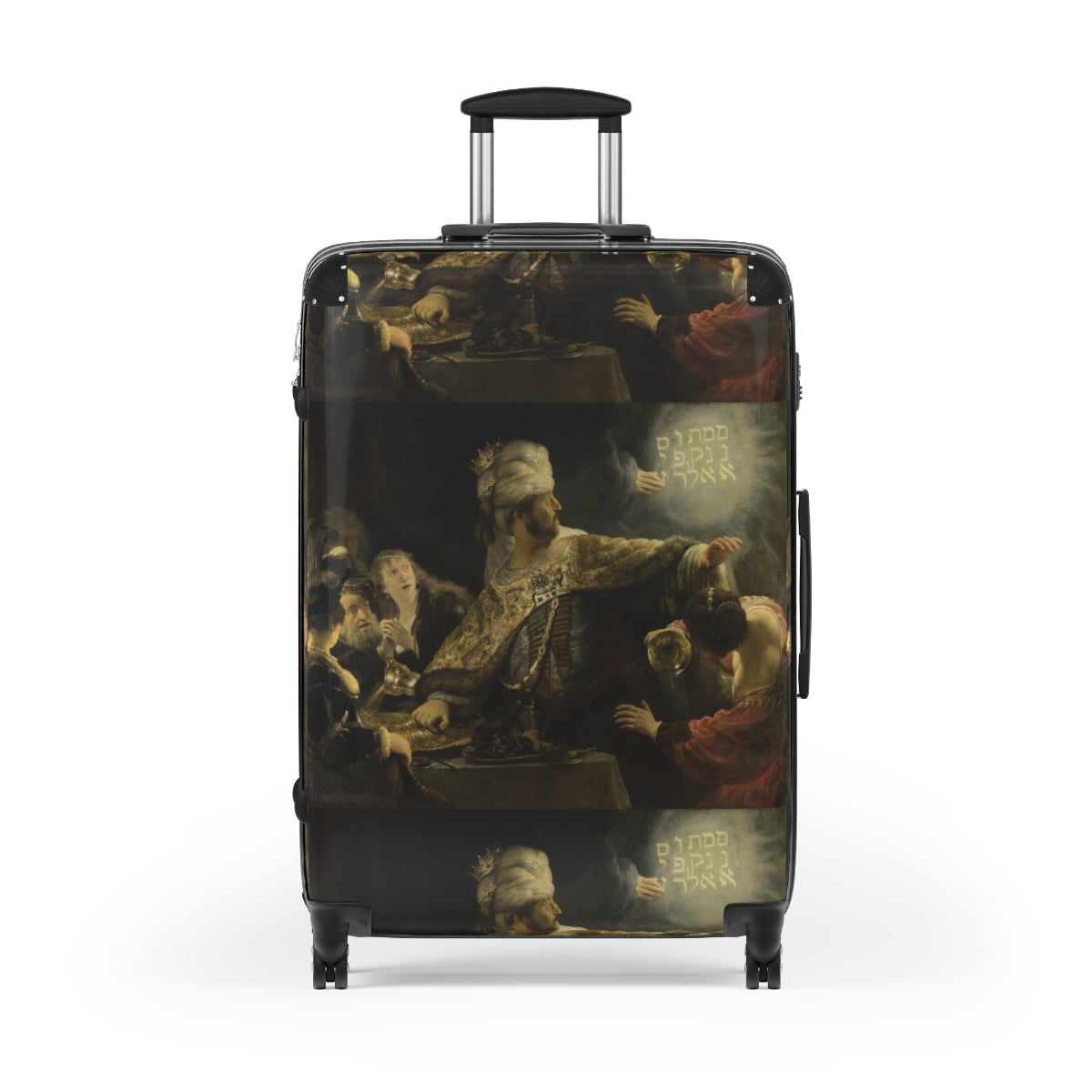 Getrott Belshazzars Feast by Rembrandt Black Cabin Suitcase Extended Storage Adjustable Telescopic Handle Double wheeled Polycarbonate Hard-shell Built-in Lock-Bags-Geotrott