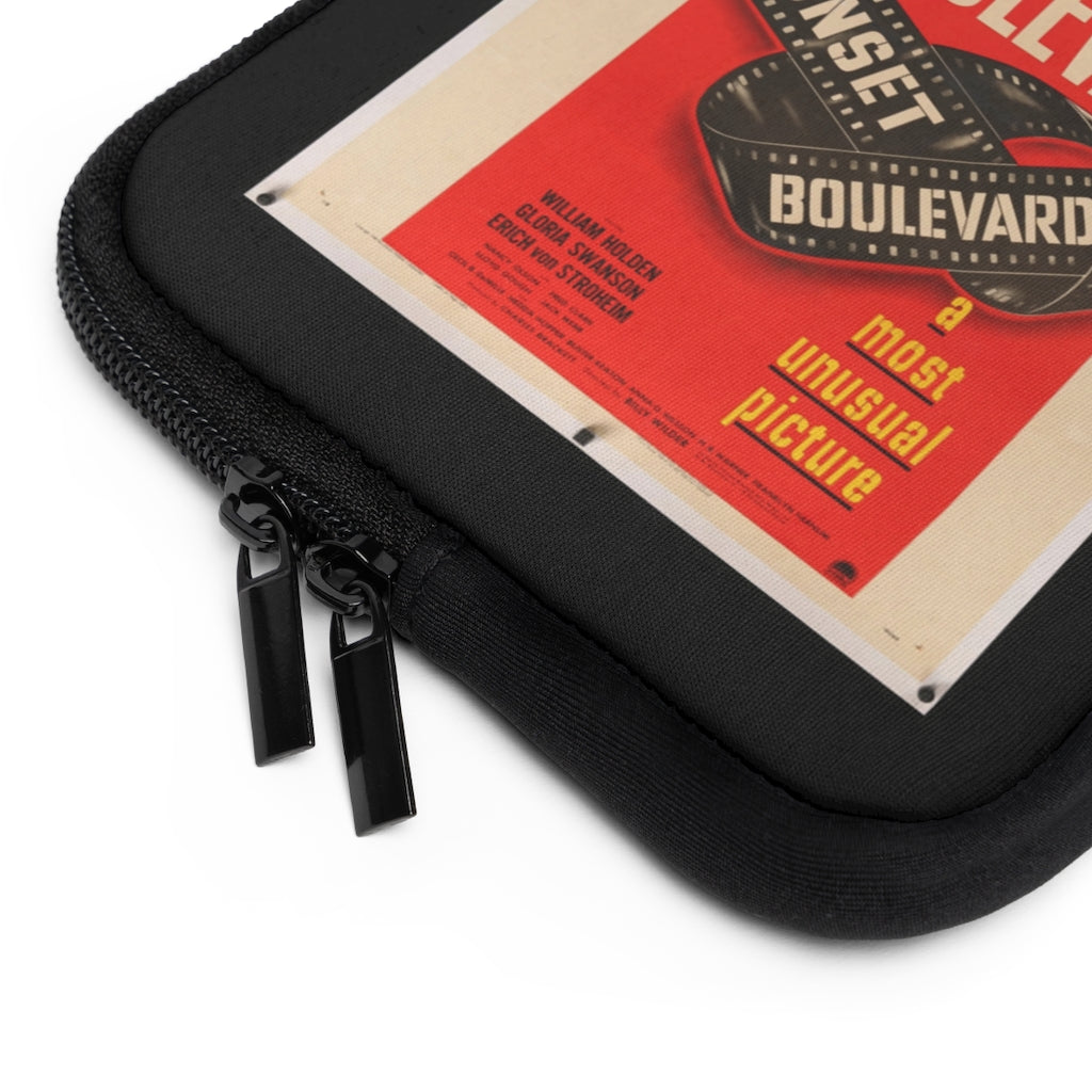 Geotrott Sunset Boulevard Movie Poster Red Laptop Sleeve