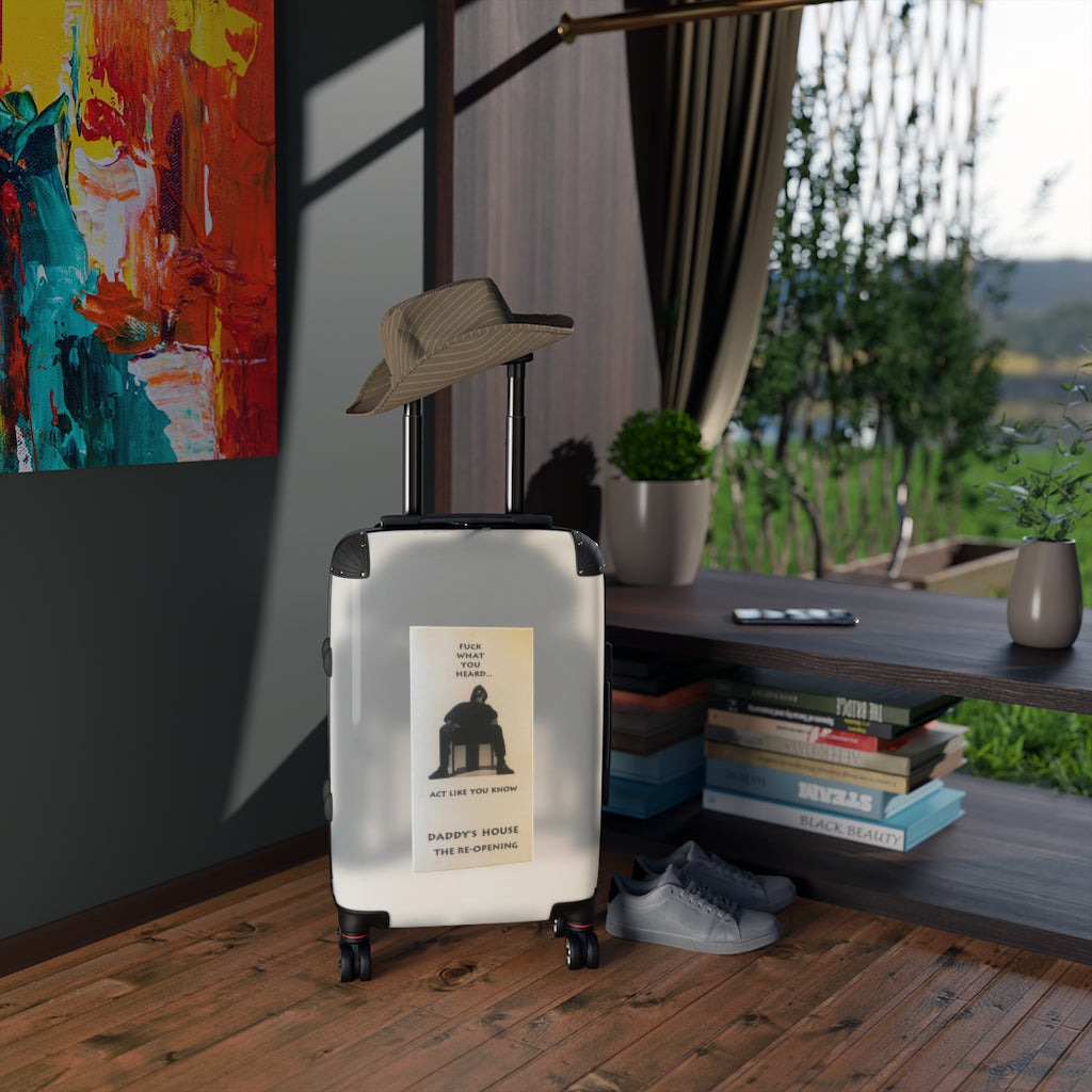 Geotrott Fuck What You Heard Act Like You Know Puff Daddy'S House The Re-Opening Flyer Cabin Suitcase Extended Storage Adjustable Telescopic Handle Double Wheeled Polycarbonate Hard-Shell Built-In Lock