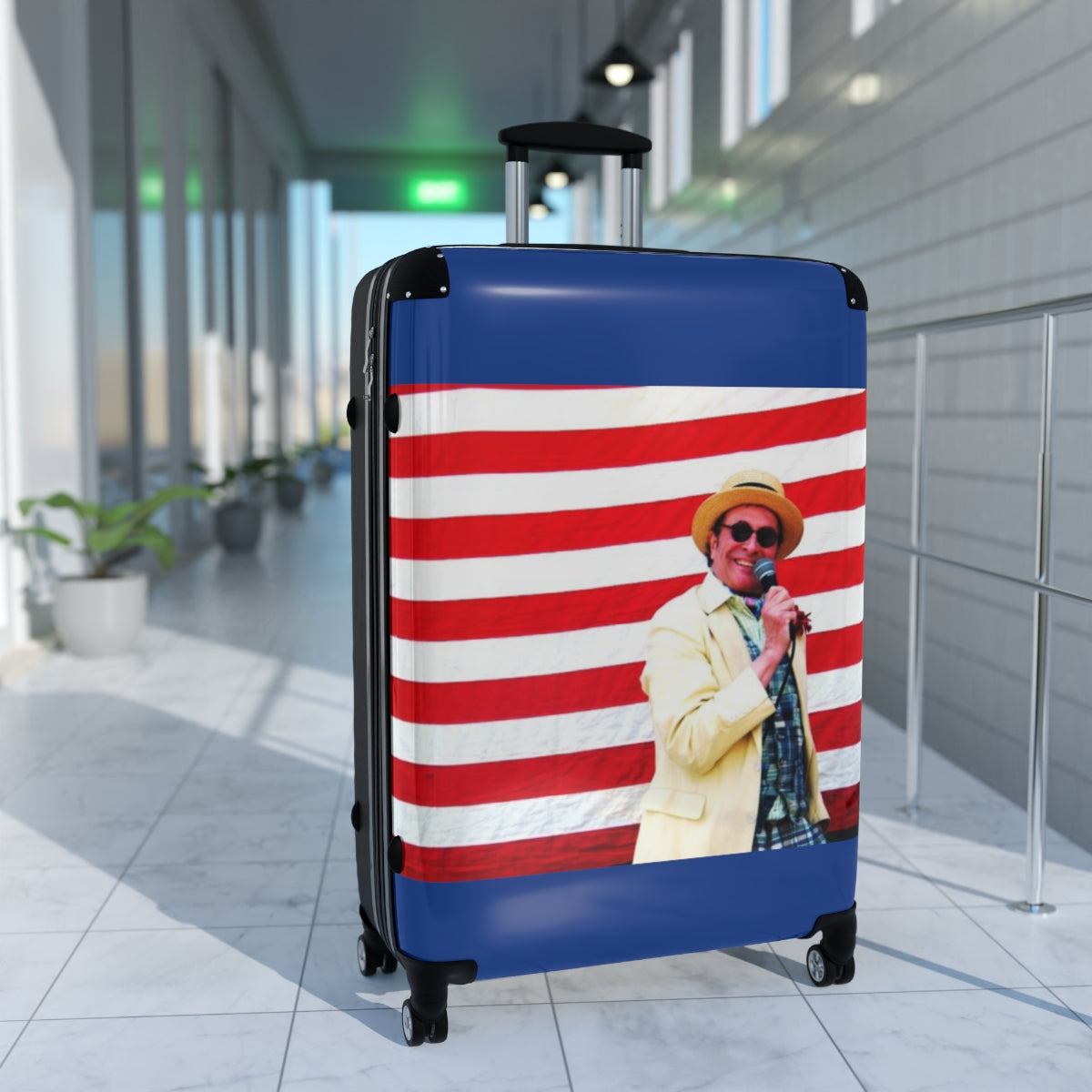 Geotrott Coney Island Beach Aquarium Luna Park Governor Black Cabin Suitcase Extended Storage Adjustable Telescopic Handle Double Wheeled Polycarbonate Hard-Shell Built-In Lock