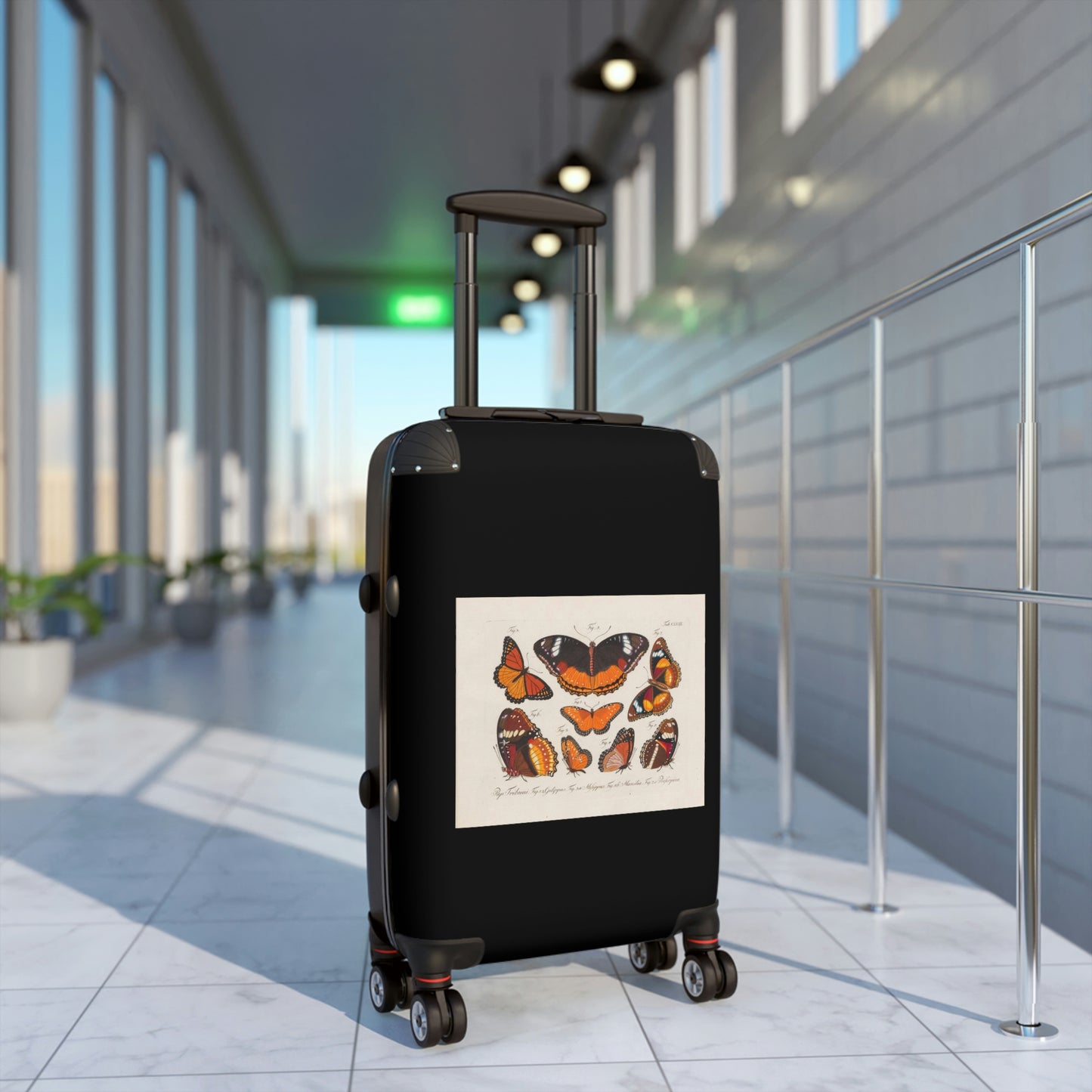 Getrott Butterflies Pap Tribuni Gilippus Milippus Manilia Proferpina Cabin Suitcase Rolling Luggage Extended Storage Adjustable Telescopic Handle Double wheeled Polycarbonate Hard-shell Built-in Lock-Bags-Geotrott