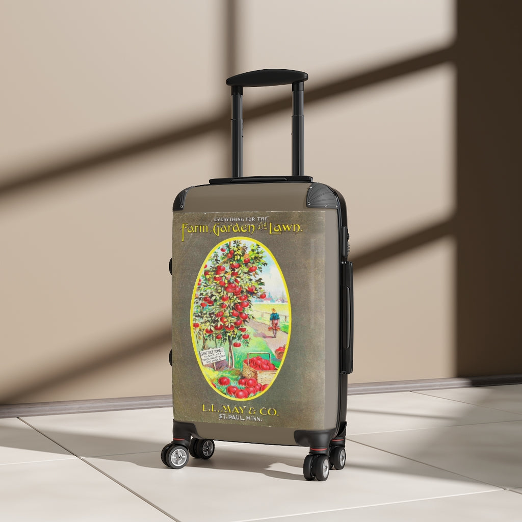 Getrott Farm Garden Lawn Poster Farm Collection Cabin Suitcase Inner Pockets Extended Storage Adjustable Telescopic Handle Inner Pockets Double wheeled Polycarbonate Hard-shell Built-in Lock