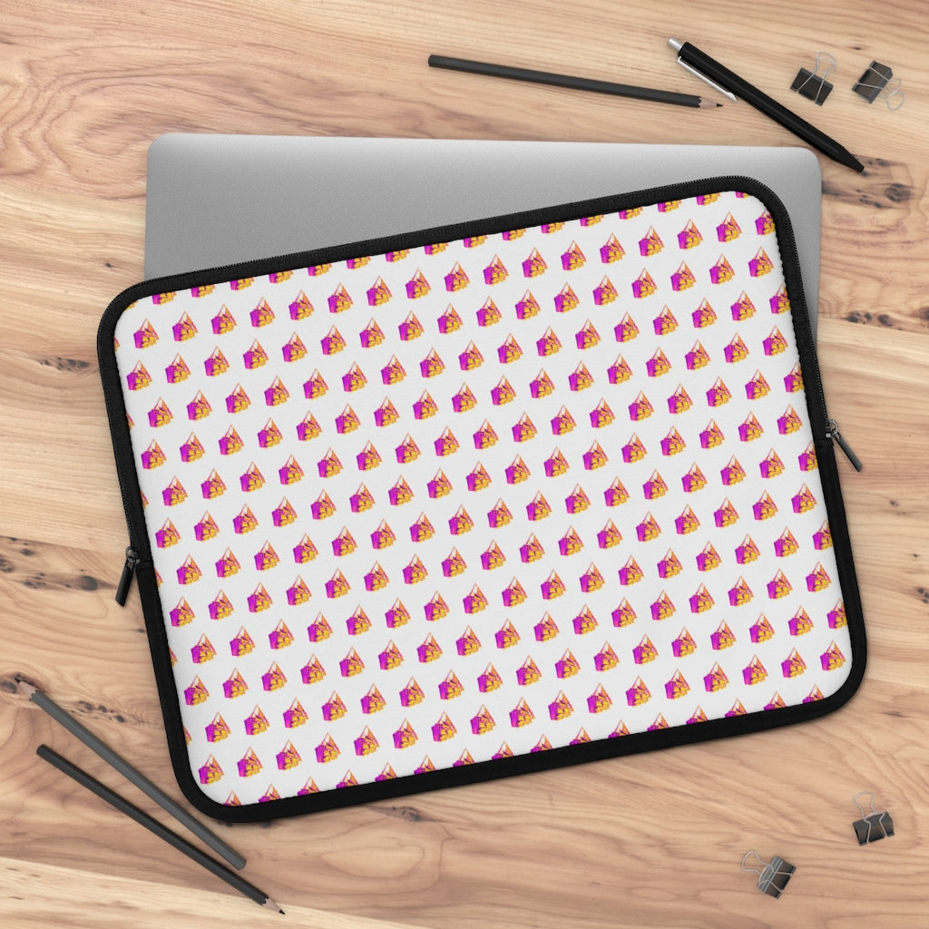 Getrott Old Sail Ships Pattern White Laptop Sleeve-Laptop Sleeve-Geotrott