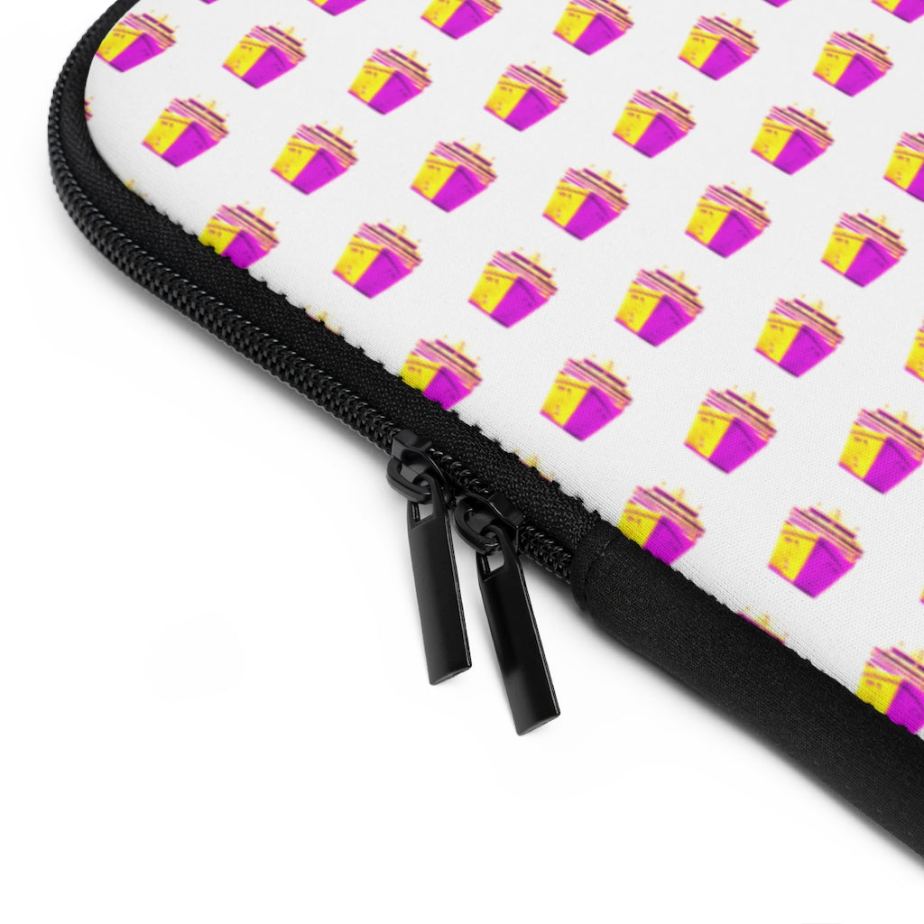 Geotrott Pink Cruise Ships Pattern White Laptop Sleeve