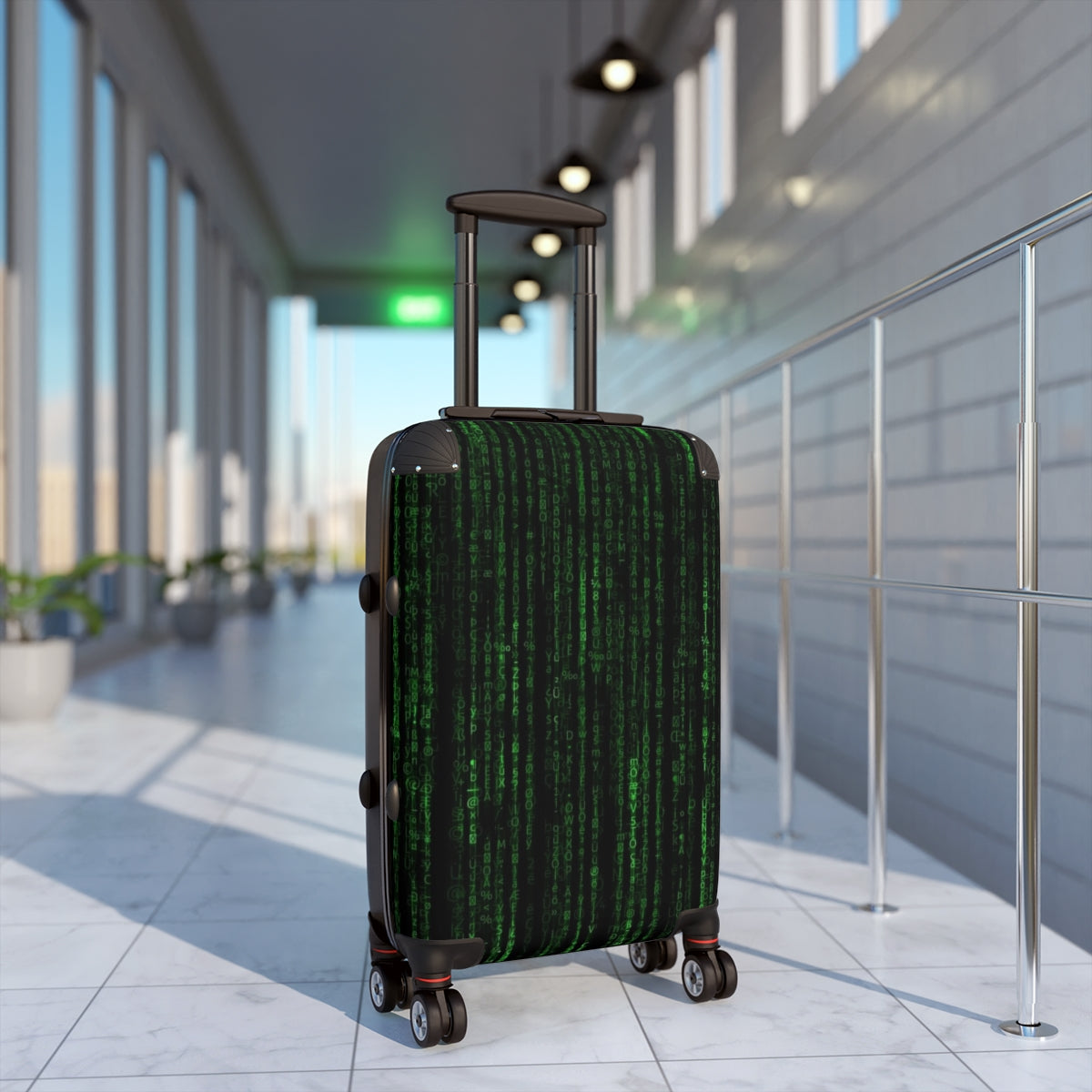 Geotrott The Matrix Reloaded Resurrections Revolutions Trilogy Matrixmovies Glitch In The Matrix Animatrix Keanu Reeves World Classic Poster Black Cabin Suitcase Carry-On Travel Check Luggage 4-Wheel Spinner Suitcase Bag Multiple Colors And Sizes