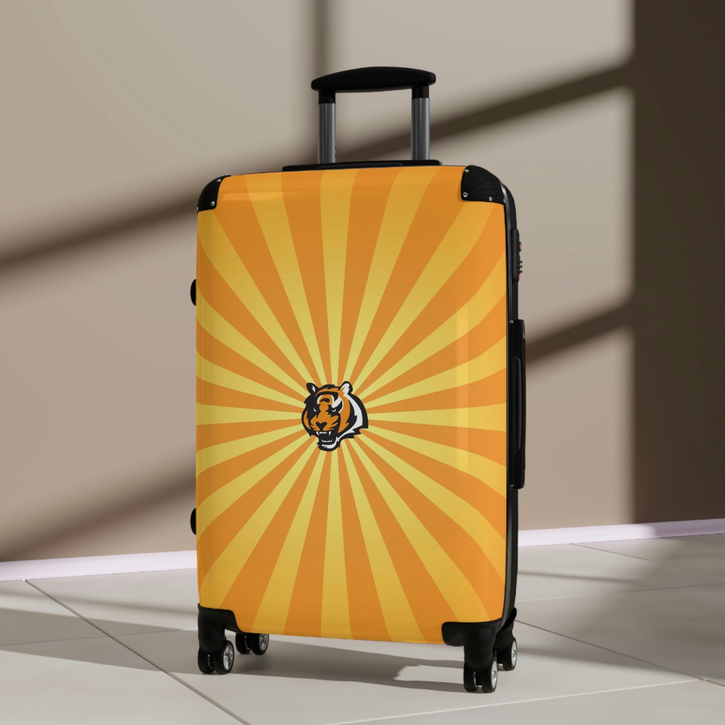 Geotrott Cincinnati Bengals National Football League Nfl Team Logo Cabin Suitcase Rolling Luggage Checking Bag
