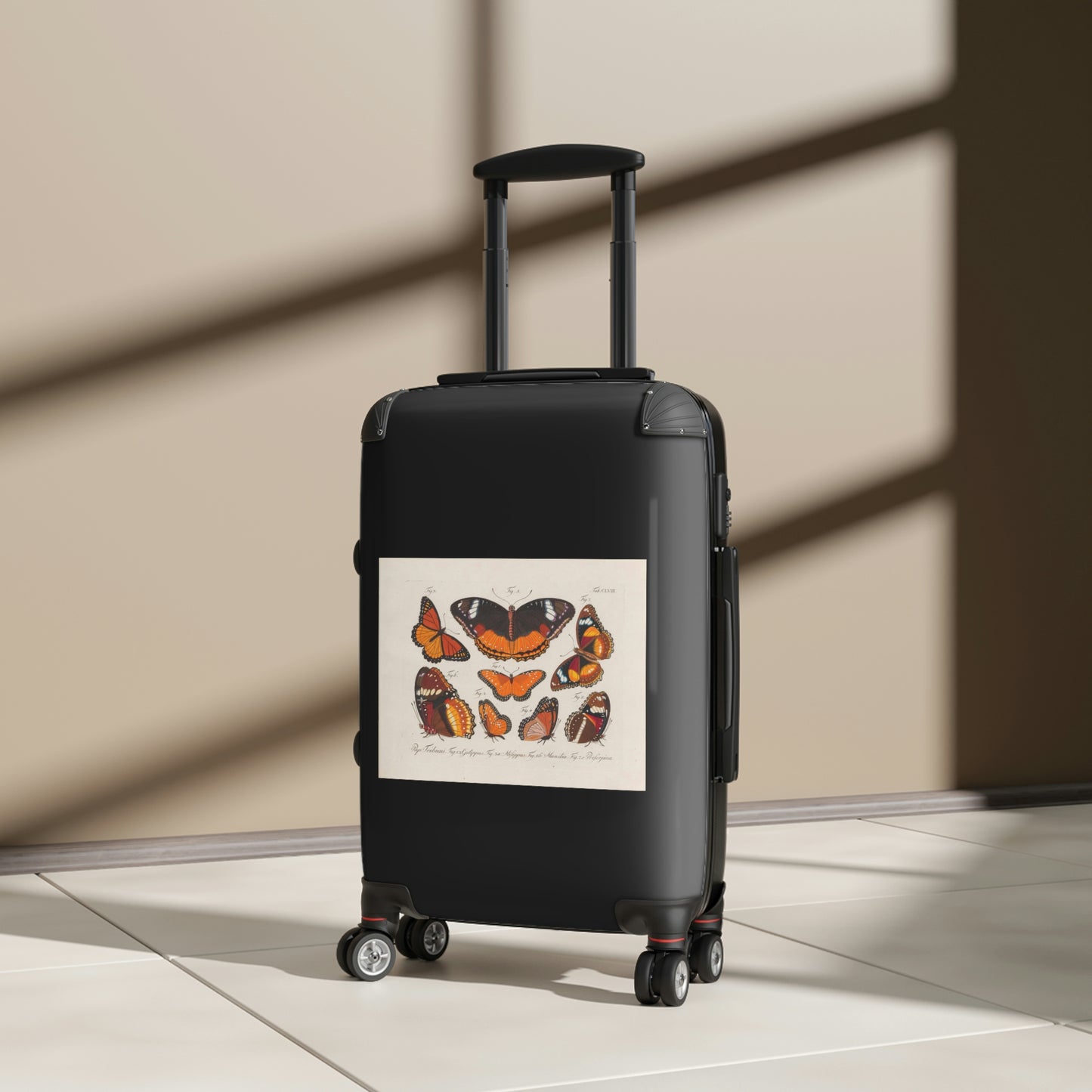 Getrott Butterflies Pap Tribuni Gilippus Milippus Manilia Proferpina Cabin Suitcase Rolling Luggage Extended Storage Adjustable Telescopic Handle Double wheeled Polycarbonate Hard-shell Built-in Lock-Bags-Geotrott