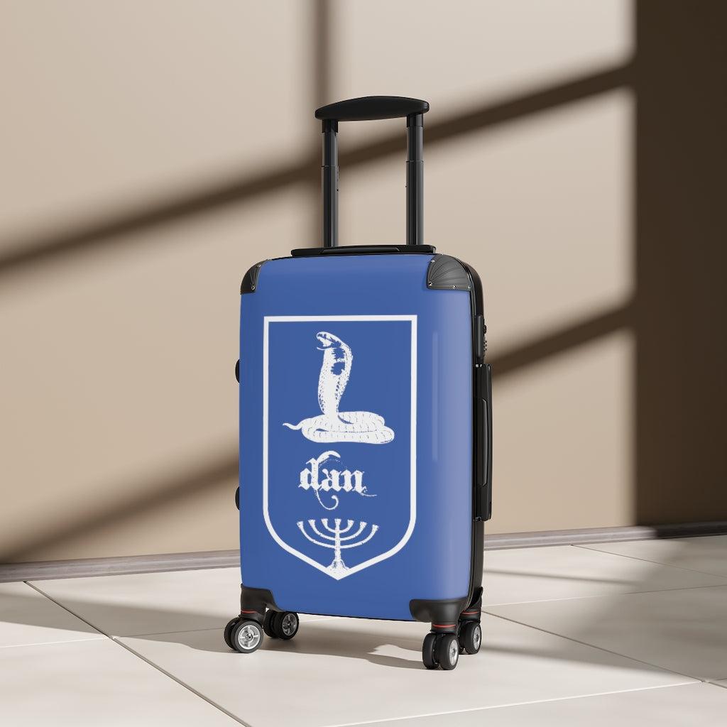 Getrott Tribes of Israel Dan Blue Cabin Suitcase Extended Storage Adjustable Telescopic Handle Double wheeled Polycarbonate Hard-shell Built-in Lock-Bags-Geotrott