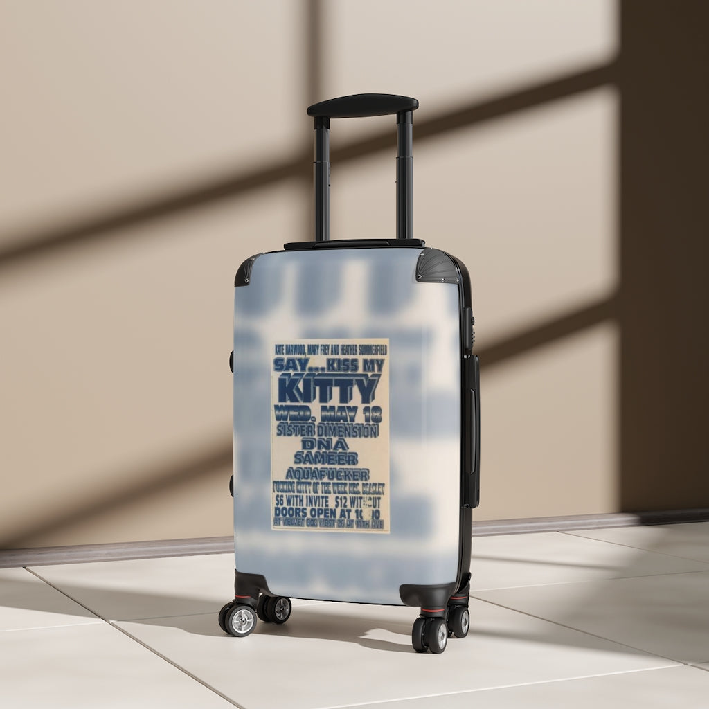 Geotrott Velvet Club Say Kiss My Kitty Sister Dimension Dna Sameer Aquafucker Kate Harwood Mary Frey Heather Sommerfield Flyer Cabin Suitcase Carry-On Travel Check Luggage 4-Wheel Spinner Suitcase Bag Multiple Colors And Sizes