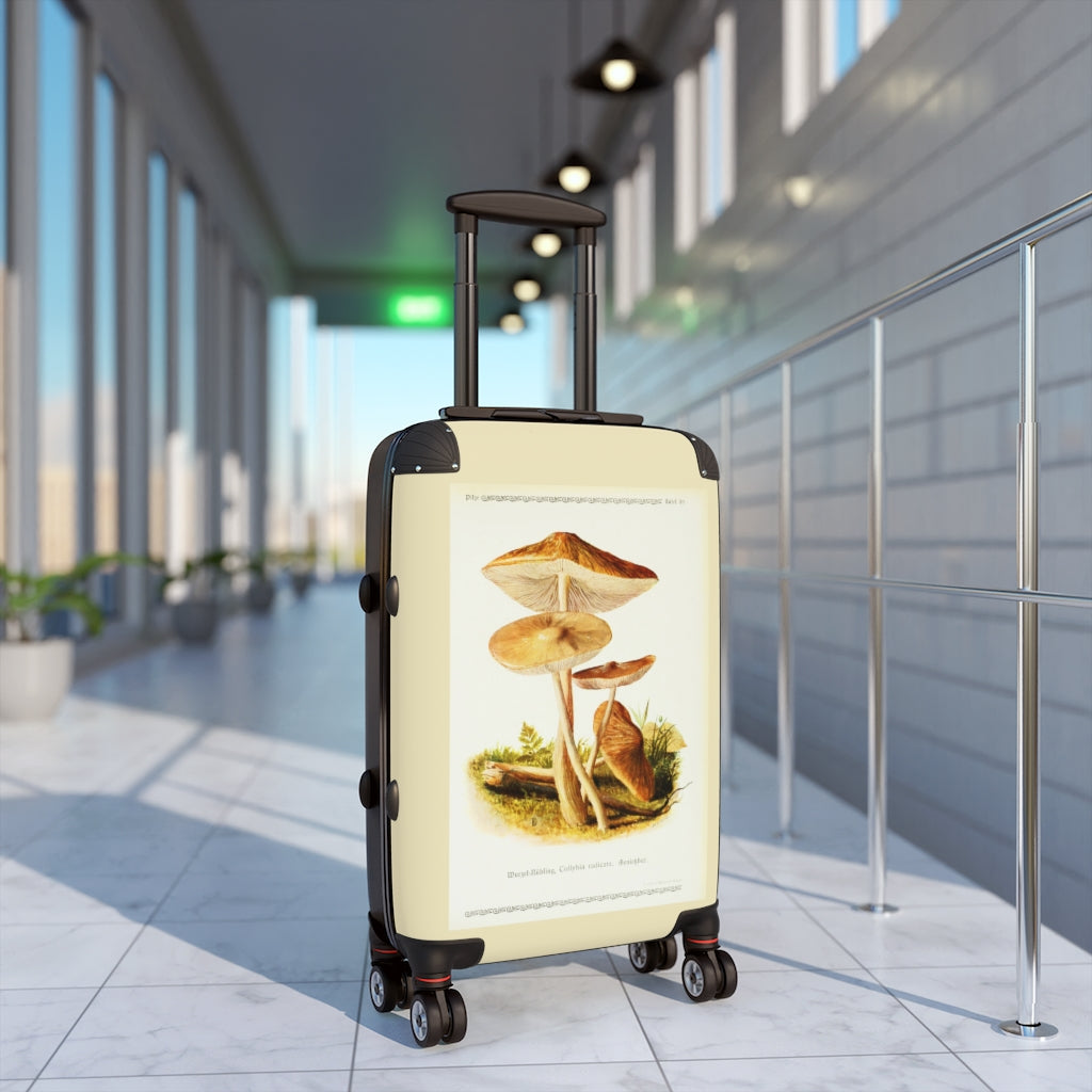 Getrott Mushroom Murzel Rubling Collybia Radicata Farm Collection Cabin Suitcase Extended Storage Adjustable Telescopic Handle Double wheeled Polycarbonate Hard-shell Built-in Lock-Bags-Geotrott
