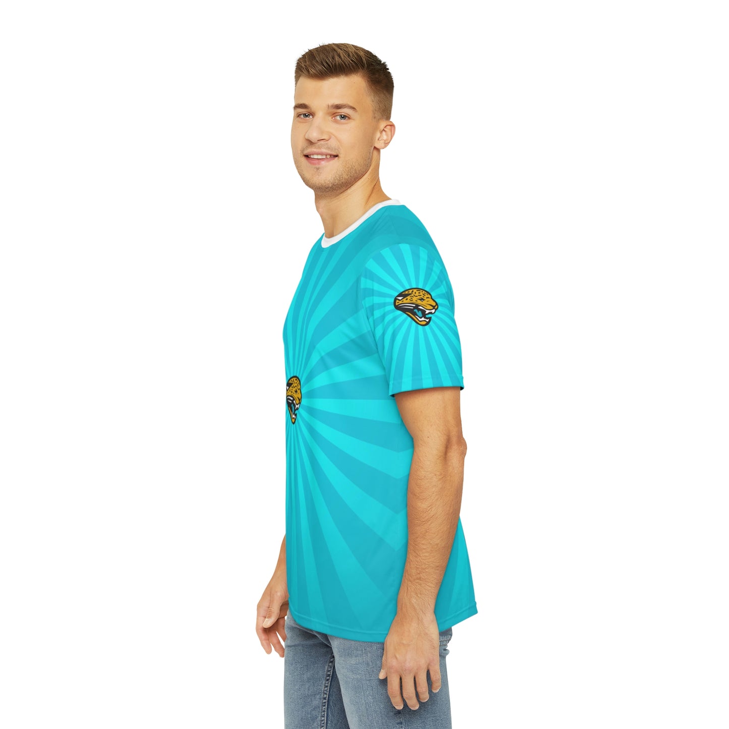Geotrott NFL Jacksonville Jaguars Men's Polyester All Over Print Tee T-Shirt-All Over Prints-Geotrott