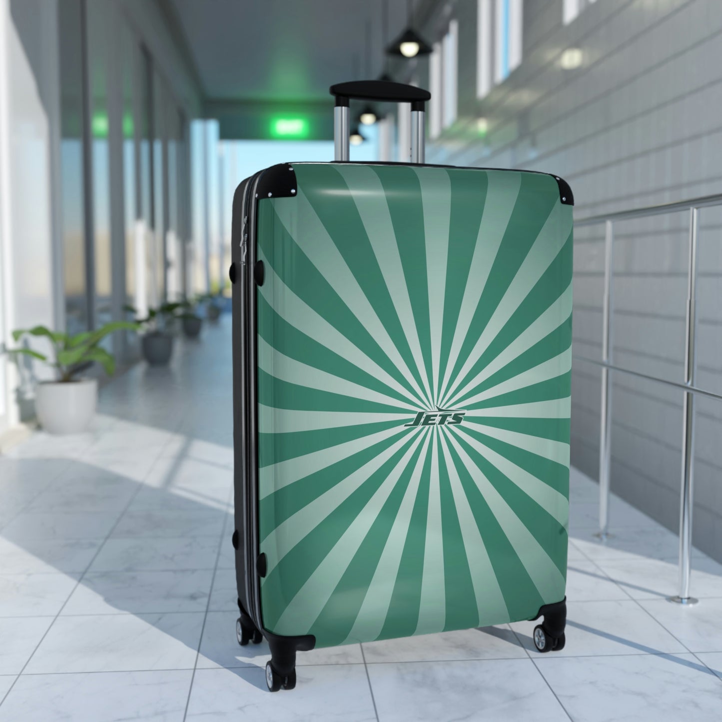 Geotrott New York Jets National Football League NFL Team Logo Cabin Suitcase Rolling Luggage Checking Bag-Bags-Geotrott
