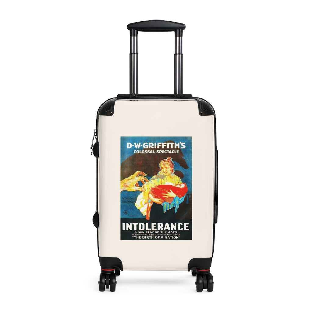 Geotrott Intolerance Movie Poster Collection Cabin Suitcase Extended Storage Adjustable Telescopic Handle Double Wheeled Polycarbonate Hard-Shell Built-In Lock
