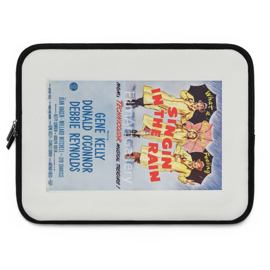 Geotrott Singin In The Rain Movie Poster White Laptop Sleeve