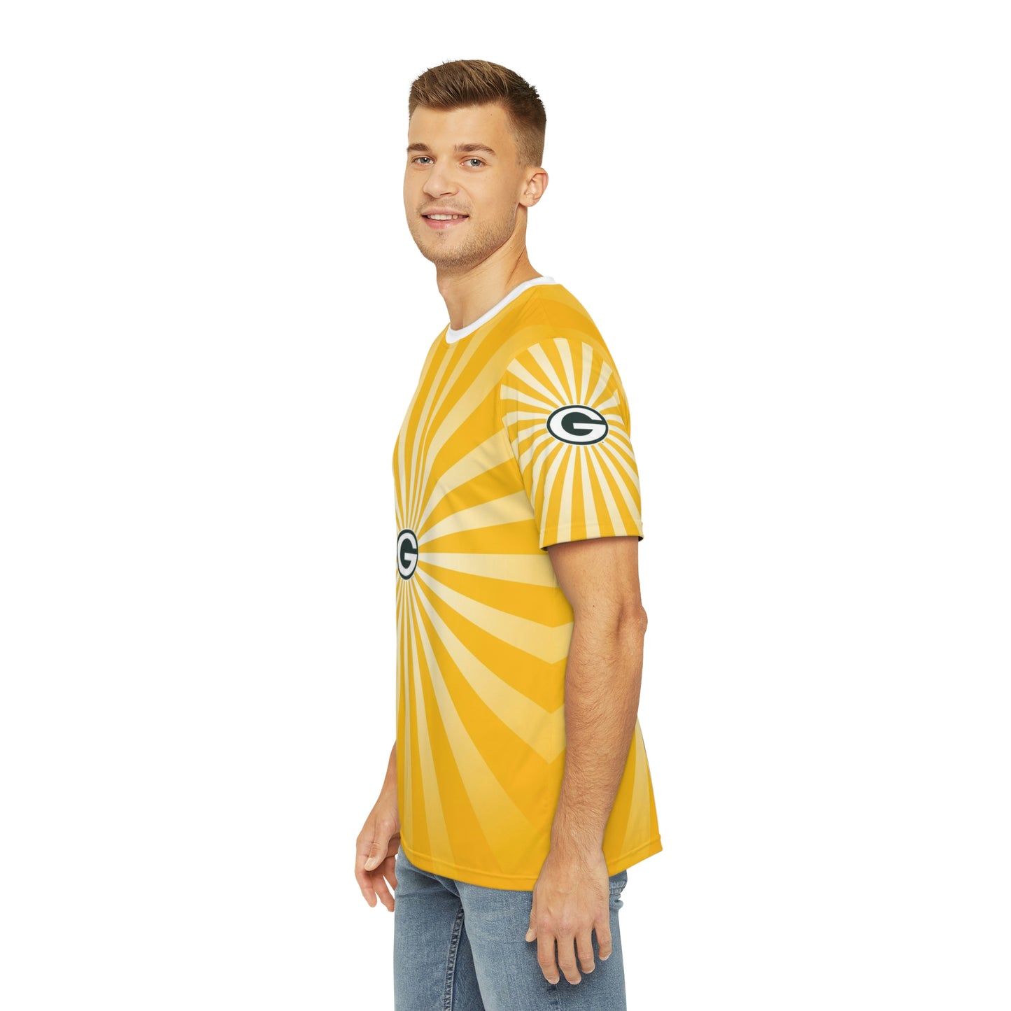 Geotrott Nfl Green Bay Packers Men'S Polyester All Over Print Tee T-Shirt