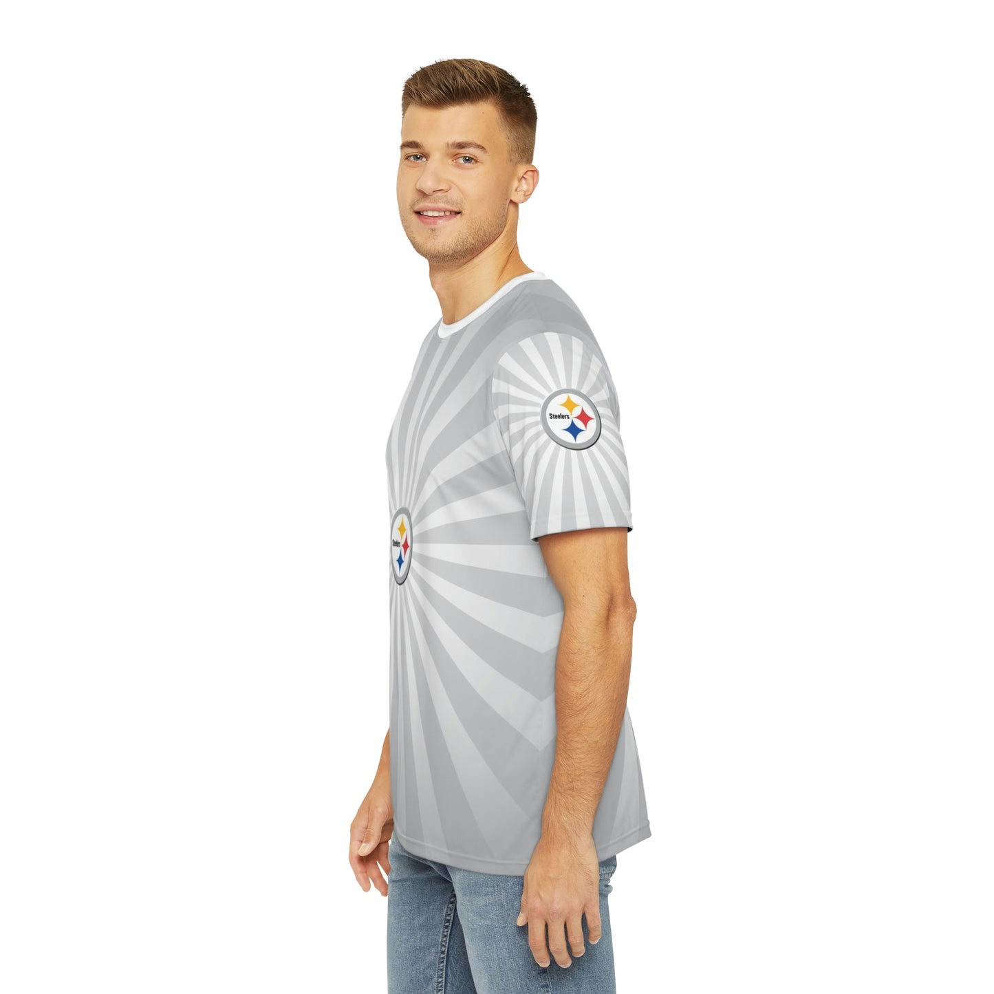 Geotrott NFL Pittsburgh Steelers Men's Polyester All Over Print Tee T-Shirt-All Over Prints-Geotrott