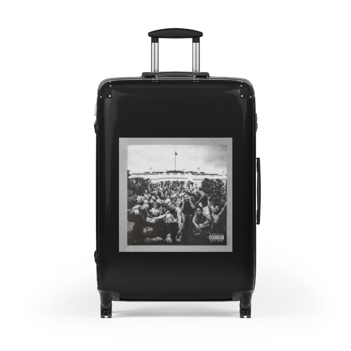 Geotrott Kendrick Lamar To Pimp A Butterfly 2015 Black Cabin Suitcase Extended Storage Adjustable Telescopic Handle Double Wheeled Polycarbonate Hard Shell Built In Lock