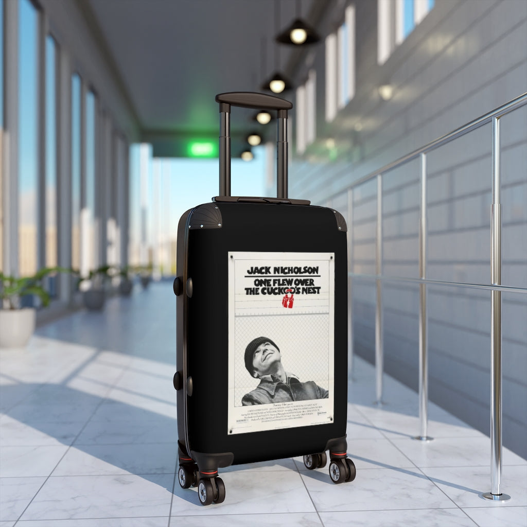 Geotrott One Flew Over The Cuckos Nest Movie Poster Collection Cabin Suitcase Extended Storage Adjustable Telescopic Handle Double Wheeled Polycarbonate Hard-Shell Built-In Lock