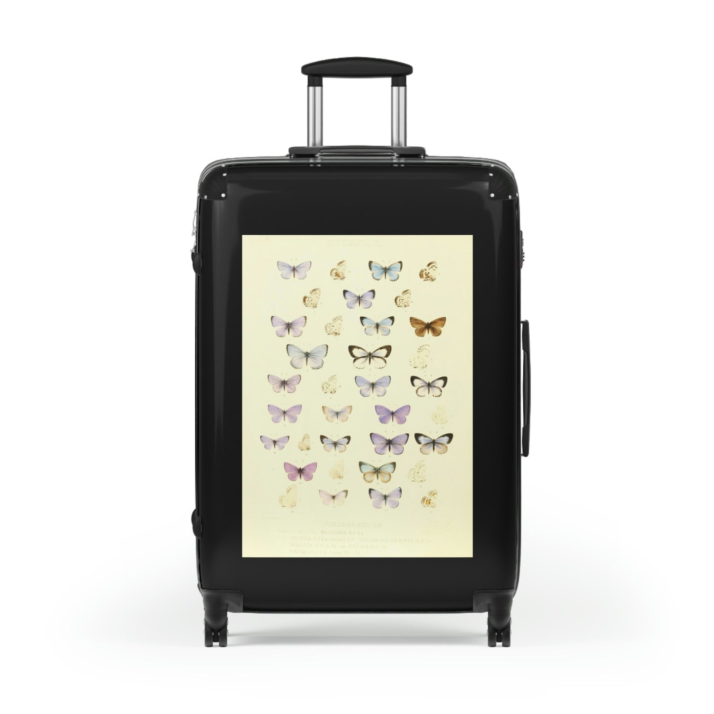 Getrott Butterflies of North America Lycæna Pseudargiolus Lucia Marginata Violocea Pseudar Giolus Neglecta Cinerea Piasus Aberr Cabin Suitcase Carry-On Travel Check Luggage 4-Wheel Spinner Suitcase Bag Multiple Colors and Sizes-Bags-Geotrott