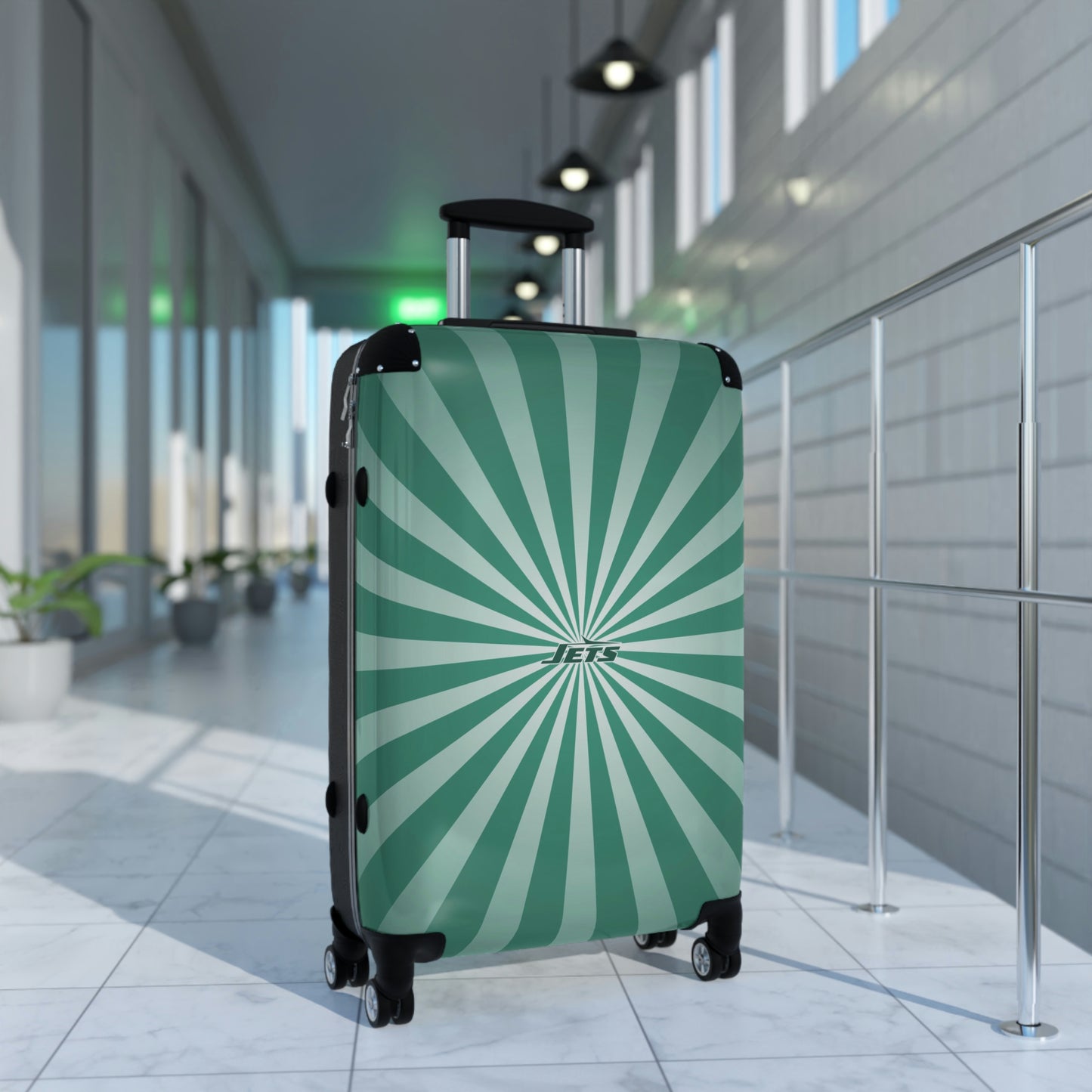 Geotrott New York Jets National Football League NFL Team Logo Cabin Suitcase Rolling Luggage Checking Bag-Bags-Geotrott