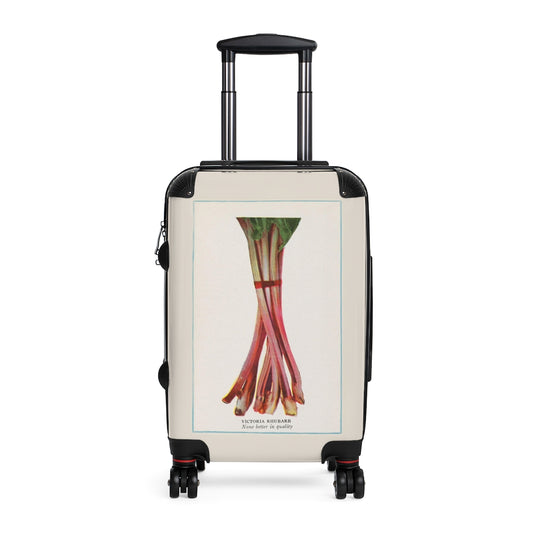 Geotrott Victoria Rhubarb Farm Collection Cabin Suitcase Extended Storage Adjustable Telescopic Handle Double Wheeled Polycarbonate Hard-Shell Built-In Lock