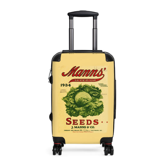 Geotrott Manns Superior Seeds Catalogue Farm Collection Cabin Suitcase Extended Storage Adjustable Telescopic Handle Double Wheeled Polycarbonate Hard-Shell Built-In Lock
