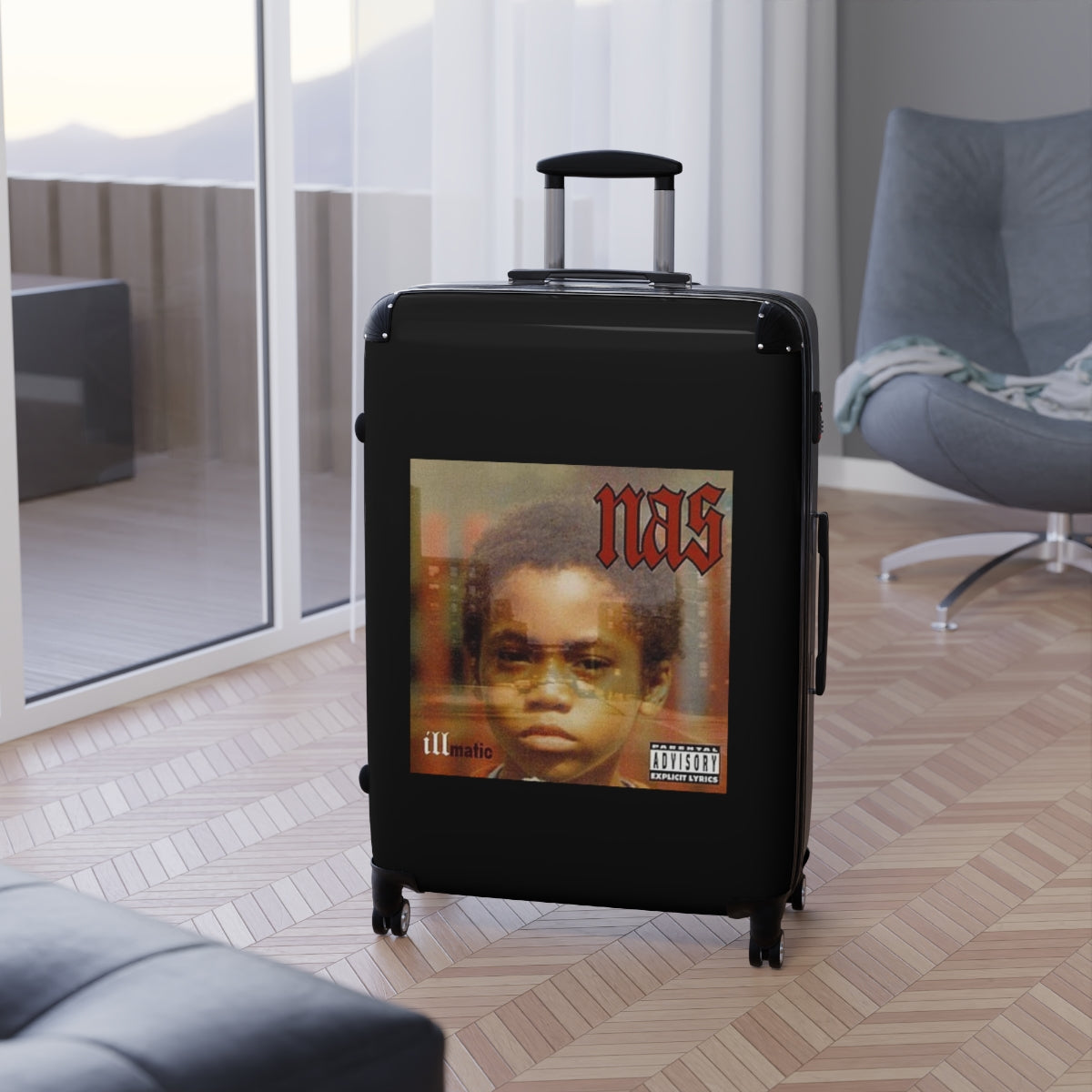 Geotrott Nas Illmatic Black Cabin Suitcase Extended Storage Adjustable Telescopic Handle Double Wheeled Polycarbonate Hard Shell Built In Lock Carry On Travel Check Luggage 4 Wheel Spinner Suitcase Bag Multiple Colors And Sizes