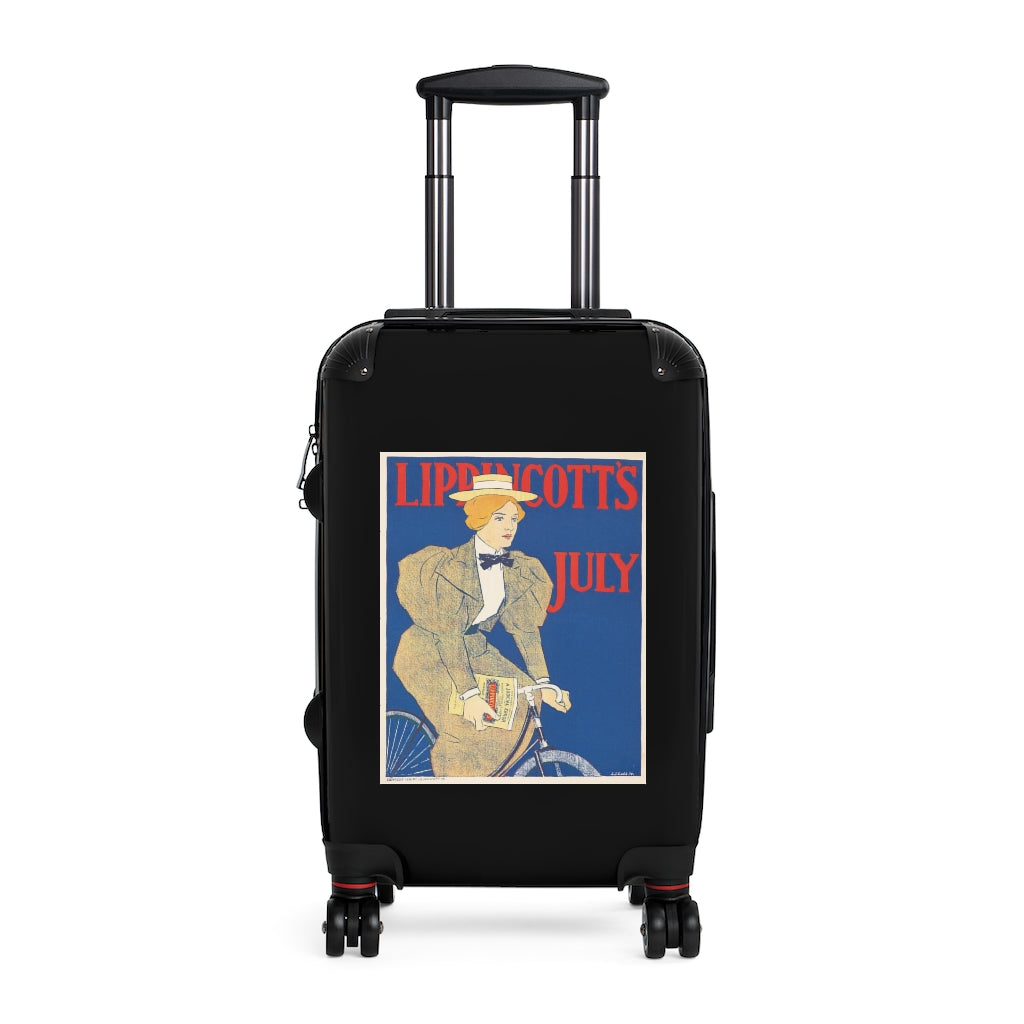 Getrott Lippincotts July World Classic Poster Black Cabin Suitcase Extended Storage Adjustable Telescopic Handle Double wheeled Polycarbonate Hard-shell Built-in Lock-Bags-Geotrott
