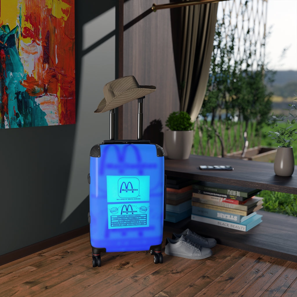 Geotrott Macdaddies Nightclub Irving Place Dj Stretch Amstrong Millions Of Beats Served Blue Cabin Suitcase Extended Storage Adjustable Telescopic Handle Double Wheeled Polycarbonate Hard-Shell Built-In Lock