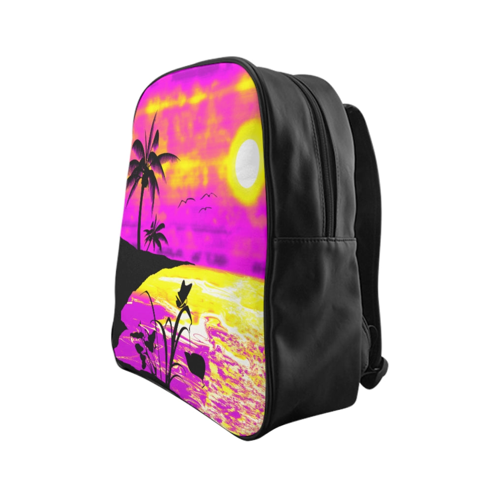 Getrott Pink Beach Sunset Backpack Carry-On Travel Check Luggage 4-Wheel Spinner Suitcase Bag Multiple Colors and Sizes-Bags-Geotrott