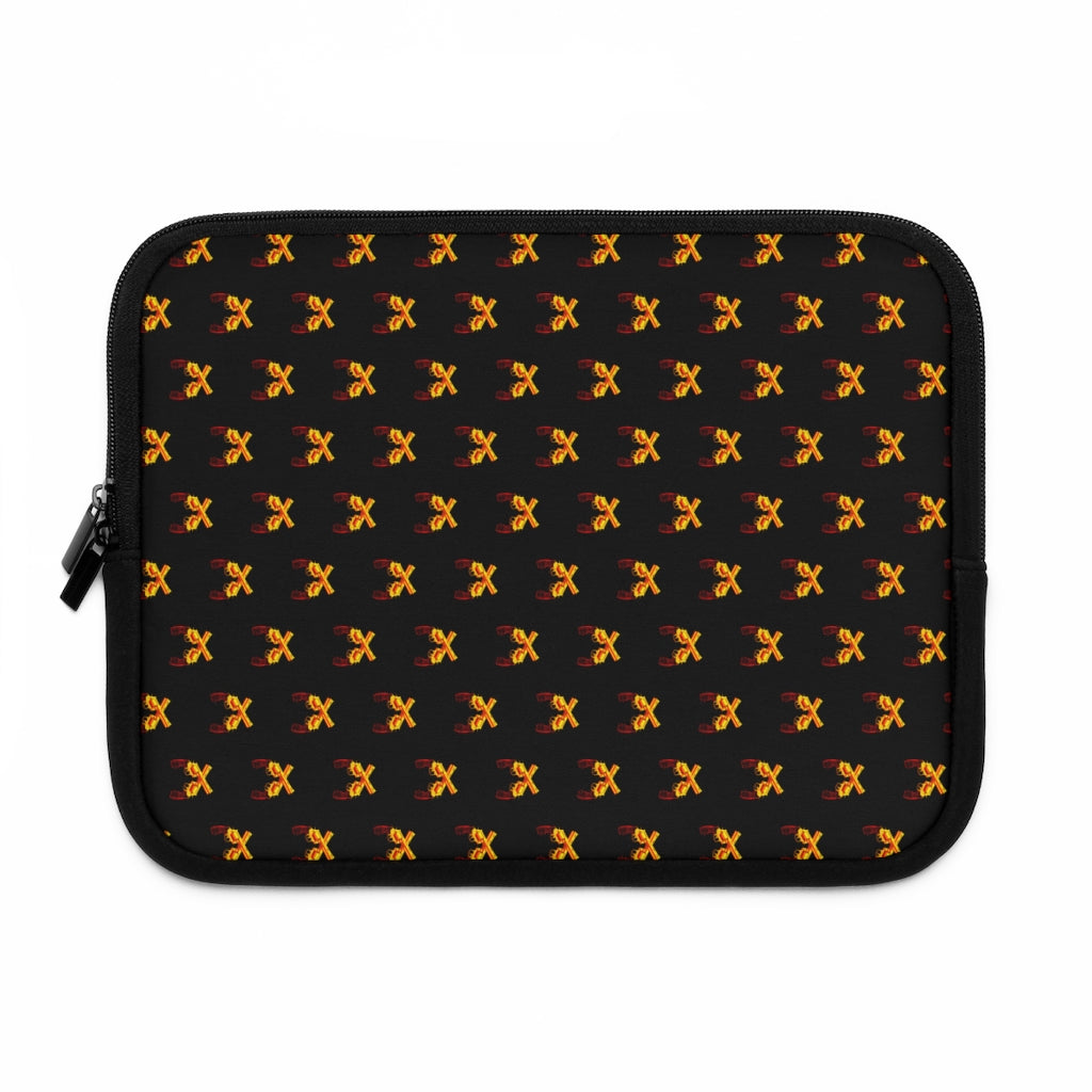 Geotrott Golden Magnum Guns Pattern Black Laptop Sleeve