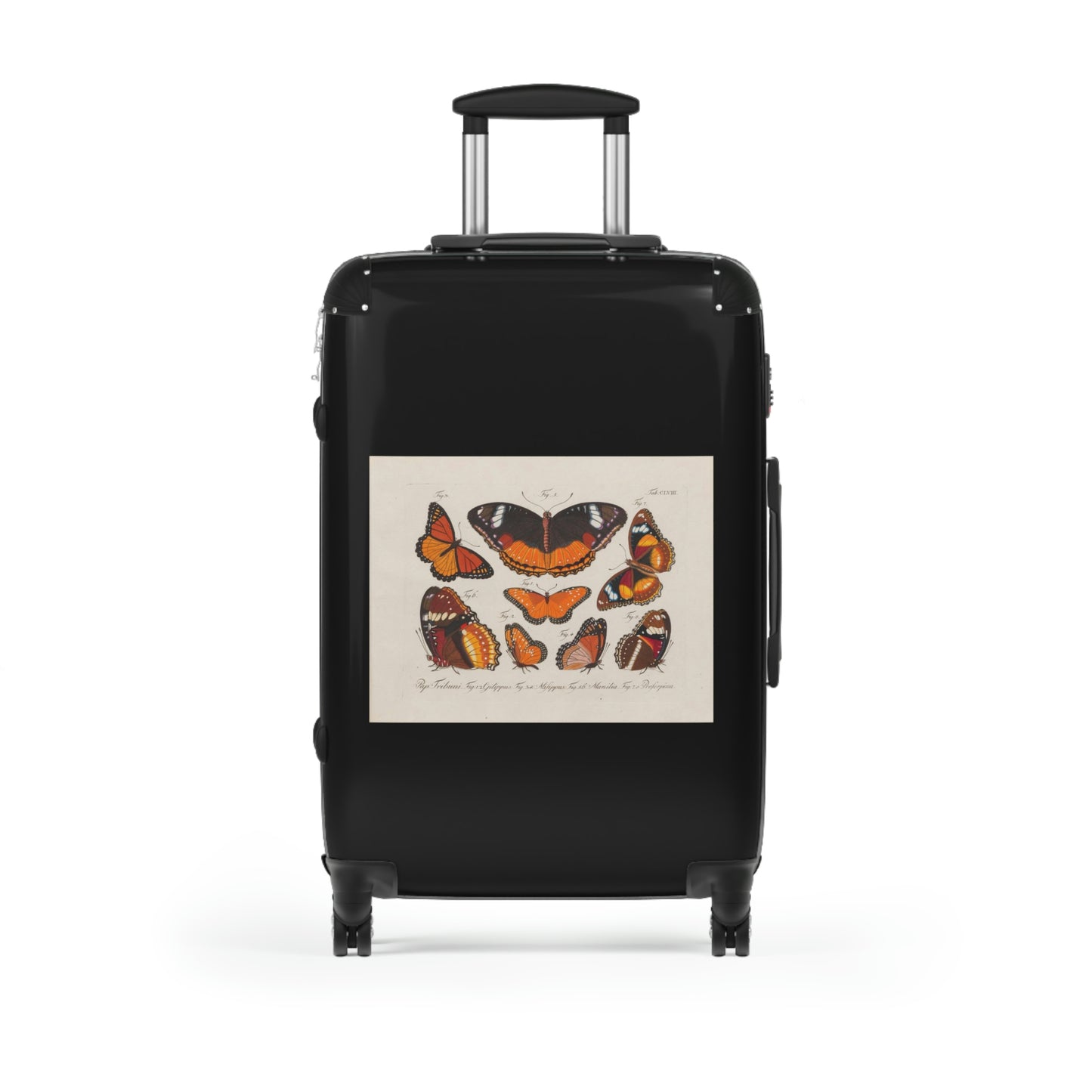 Getrott Butterflies Pap Tribuni Gilippus Milippus Manilia Proferpina Cabin Suitcase Rolling Luggage Extended Storage Adjustable Telescopic Handle Double wheeled Polycarbonate Hard-shell Built-in Lock-Bags-Geotrott