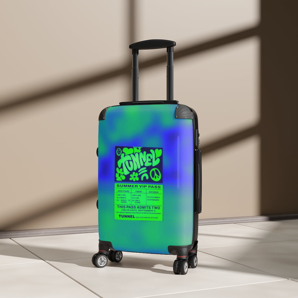 Geotrott Tunnel Nightclub Chelsea Nyc Summer Vip Pass Blue Nigtlife Cabin Suitcase Extended Storage Adjustable Telescopic Handle Double Wheeled Polycarbonate Hard-Shell Built-In Lock