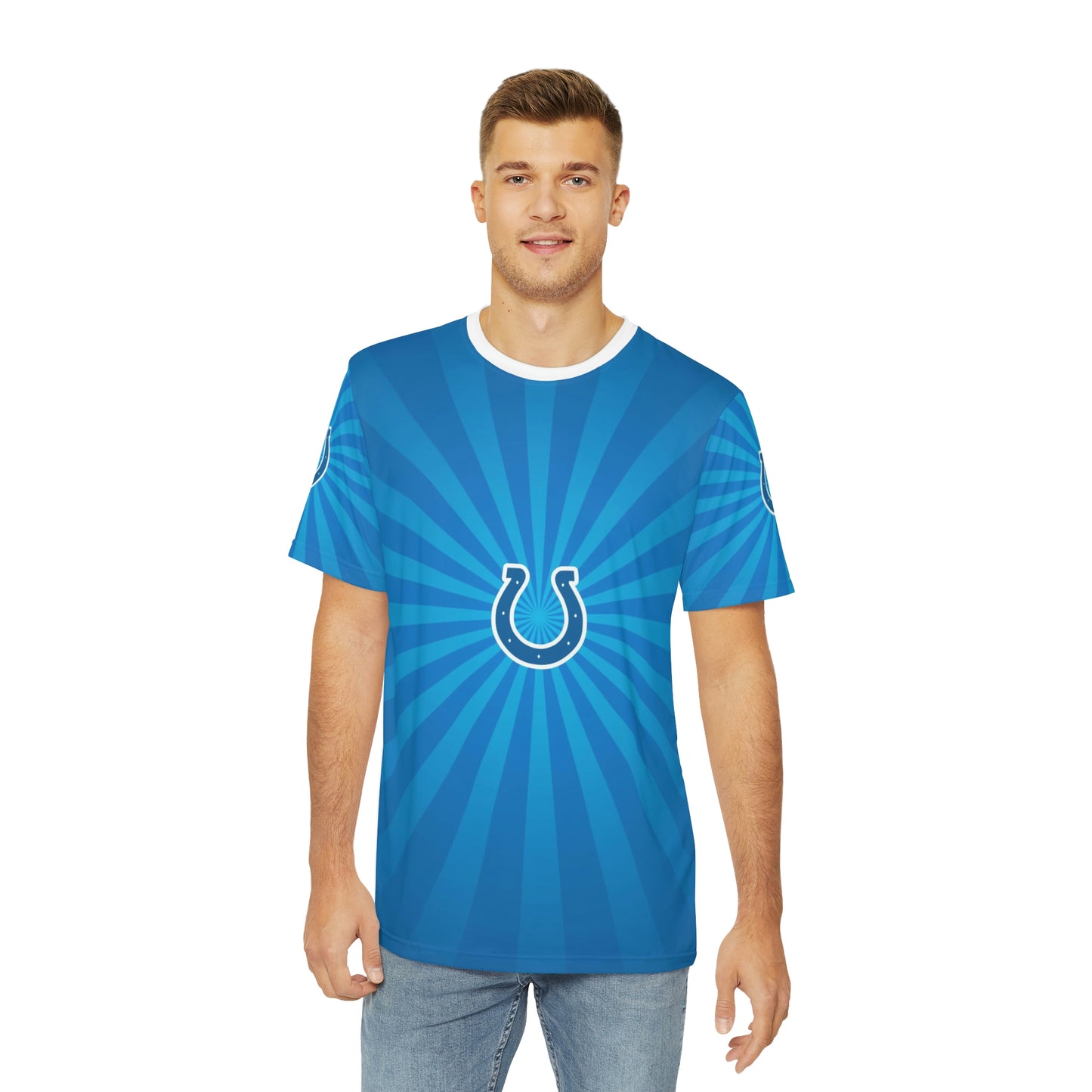 Geotrott NFL Indianapolis Colts Men's Polyester All Over Print Tee T-Shirt-All Over Prints-Geotrott