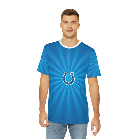 Geotrott Nfl Indianapolis Colts Men'S Polyester All Over Print Tee T-Shirt
