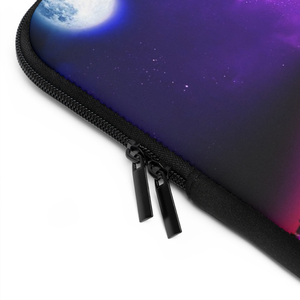 Getrott Space City Sunset Purple Black Laptop Sleeve-Laptop Sleeve-Geotrott