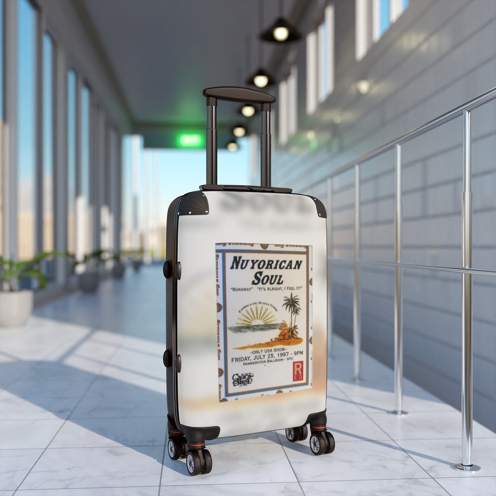 Geotrott Hammerstein Ballroom Nyc Nuyorican Soul Party Flyer 1997 Fabrica De Nueva York Cabin Suitcase Extended Storage Adjustable Telescopic Handle Double Wheeled Polycarbonate Hard-Shell Built-In Lock