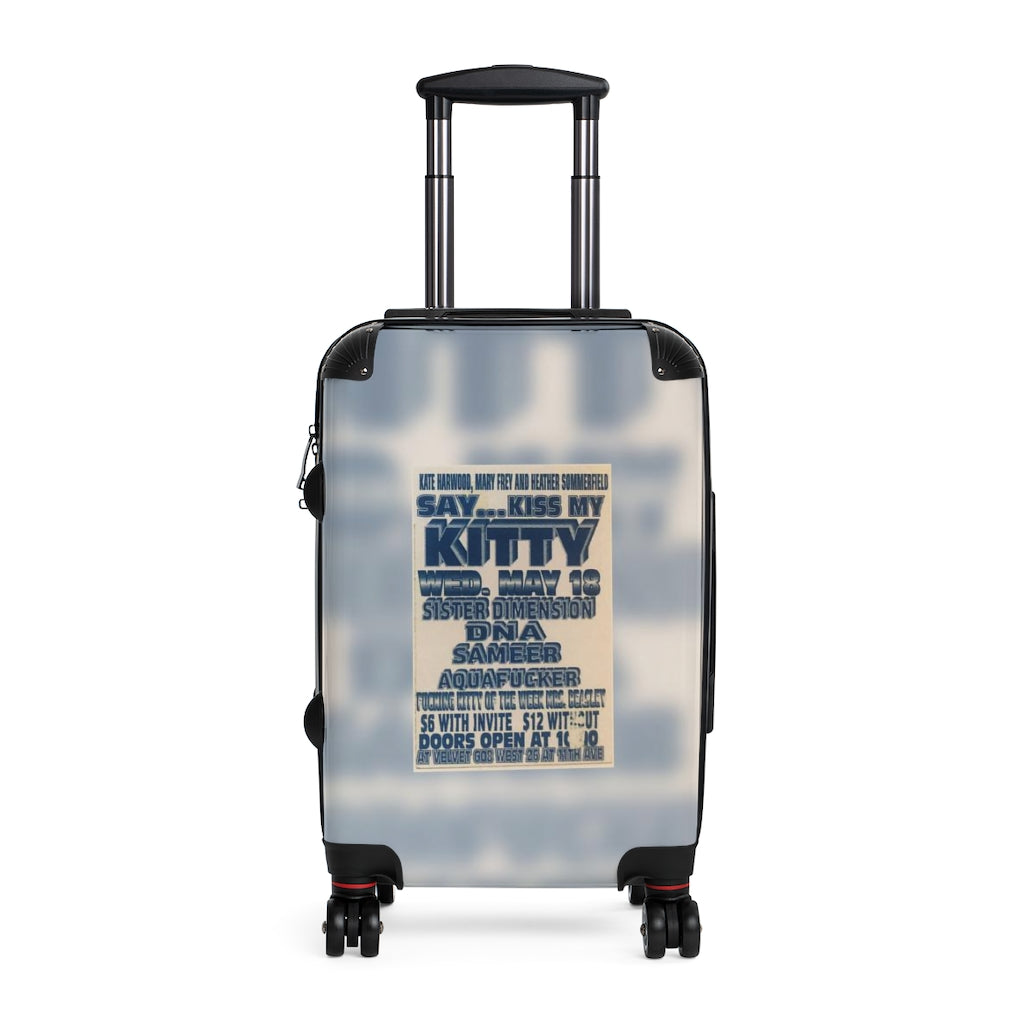 Geotrott Velvet Club Say Kiss My Kitty Sister Dimension Dna Sameer Aquafucker Kate Harwood Mary Frey Heather Sommerfield Flyer Cabin Suitcase Carry-On Travel Check Luggage 4-Wheel Spinner Suitcase Bag Multiple Colors And Sizes