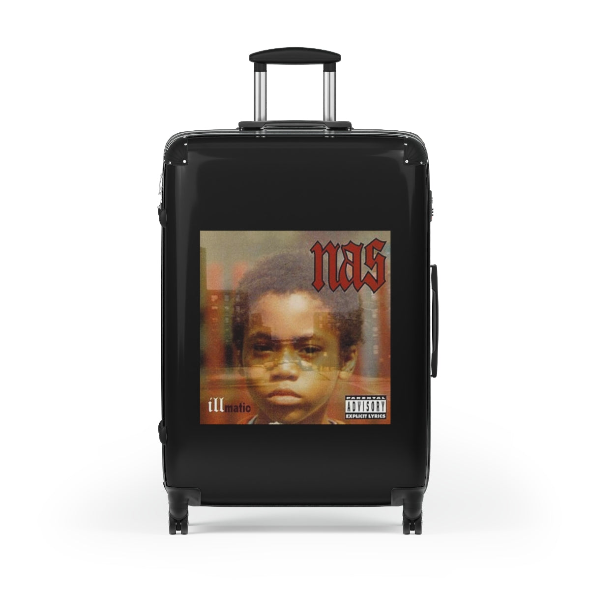 Geotrott Nas Illmatic Black Cabin Suitcase Extended Storage Adjustable Telescopic Handle Double Wheeled Polycarbonate Hard Shell Built In Lock Carry On Travel Check Luggage 4 Wheel Spinner Suitcase Bag Multiple Colors And Sizes