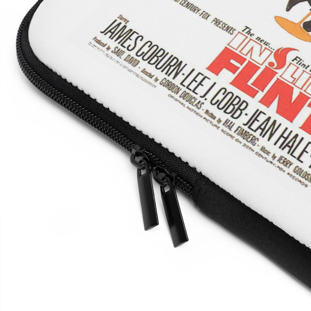 Geotrott In Like Flint Movie Poster Laptop Sleeve