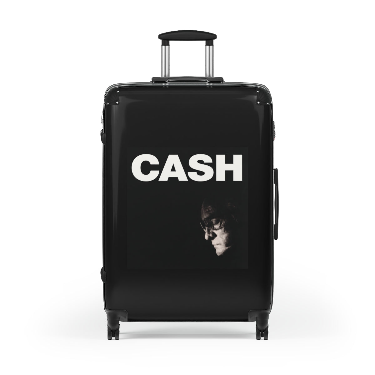 Geotrott Johnny Cash Black Cabin Suitcase Extended Storage Adjustable Telescopic Handle Double Wheeled Polycarbonate Hard Shell Built In Lock Carry On Travel Check Luggage 4 Wheel Spinner Suitcase Bag Multiple Colors And Sizes