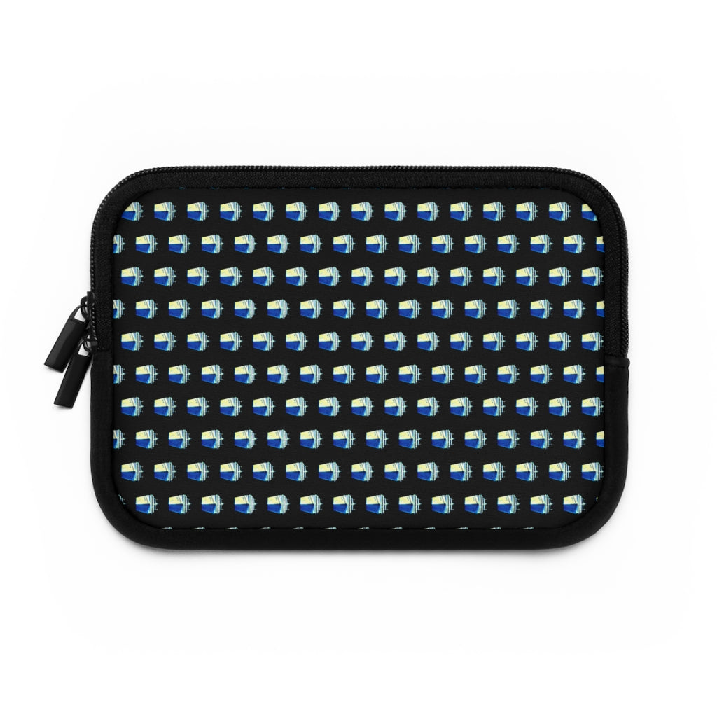 Geotrott Old Blue Cruise Ships Pattern Black Laptop Sleeve