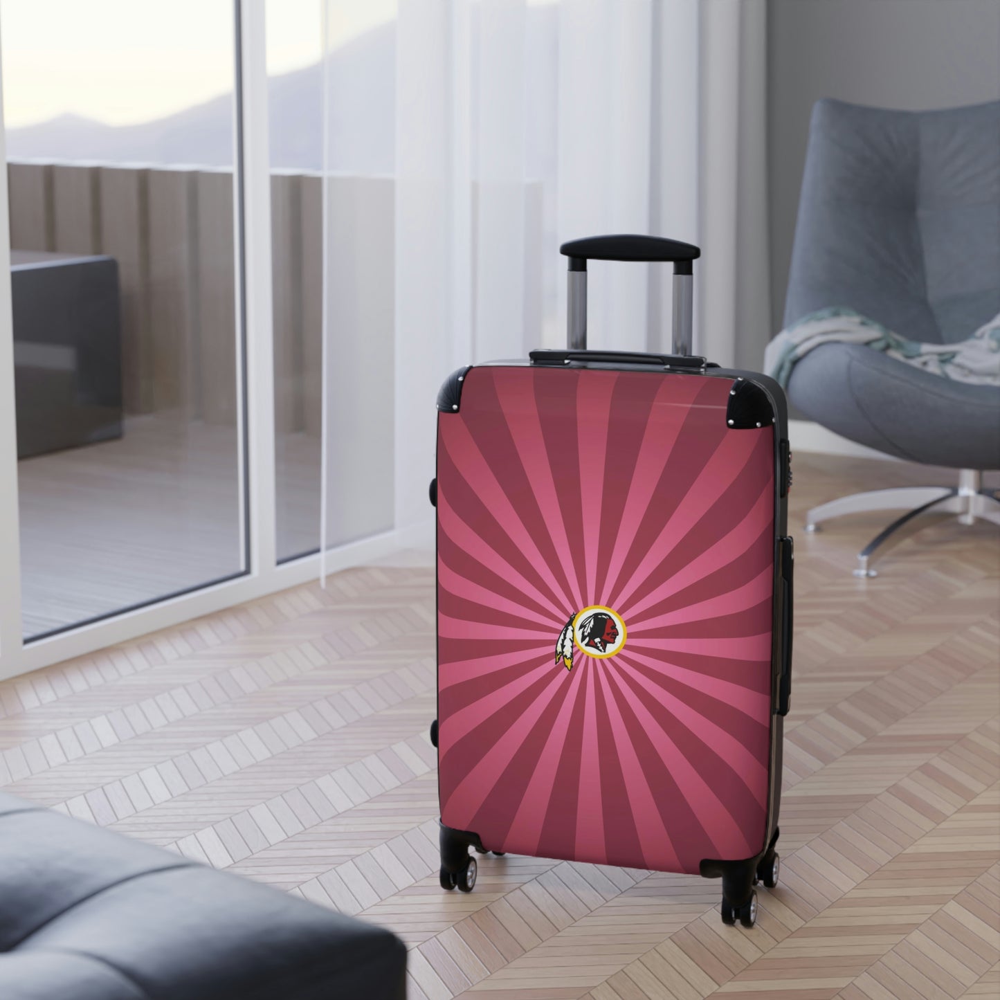 Geotrott Washington Redskins National Football League NFL Team Logo Cabin Suitcase Rolling Luggage Checking Bag-Bags-Geotrott