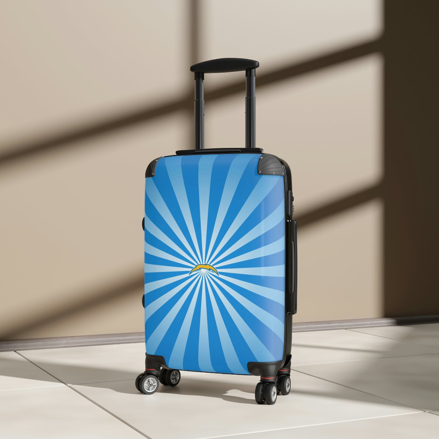 Geotrott Los Angeles Chargers National Football League Nfl Team Logo Cabin Suitcase Rolling Luggage Checking Bag