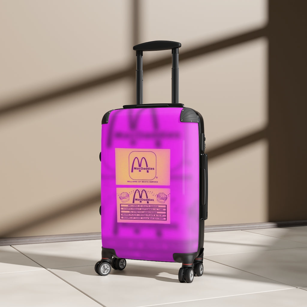 Getrott MacDaddies Nightclub Irving Place Dj Stretch Amstrong Millions of Beats Served Pink Cabin Suitcase Extended Storage Adjustable Telescopic Handle Double wheeled Polycarbonate Hard-shell Built-in Lock-Bags-Geotrott