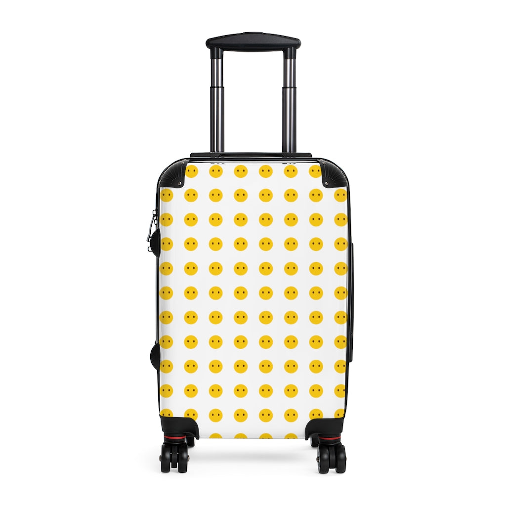Getrott Emojis Face in Clouds Cabin Suitcase Extended Storage Adjustable Telescopic Handle Double wheeled Polycarbonate Hard-shell Built-in Lock-Bags-Geotrott