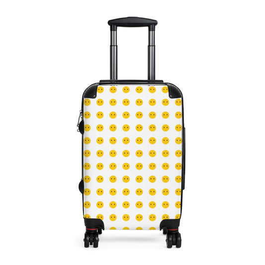 Geotrott Emojis Face In Clouds Cabin Suitcase Extended Storage Adjustable Telescopic Handle Double Wheeled Polycarbonate Hard-Shell Built-In Lock